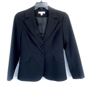 Caslon Two Buttons Career Black Blazer Size 6